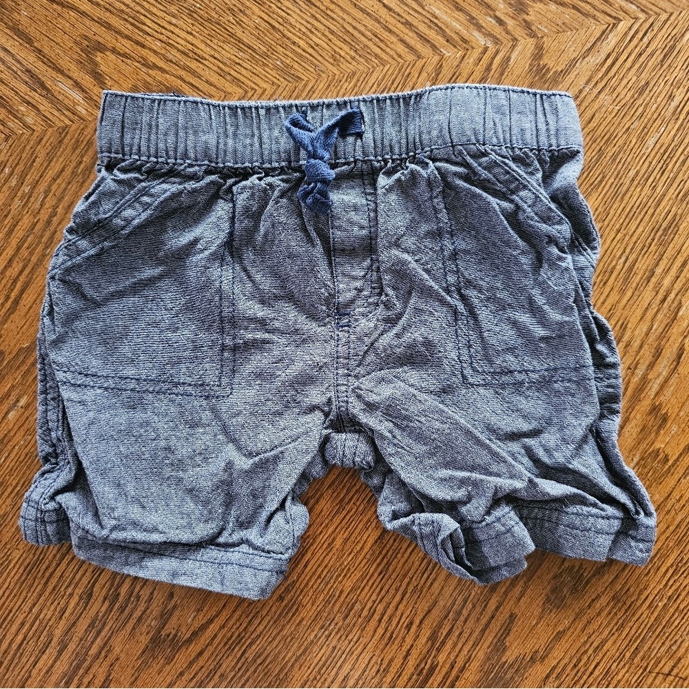 24M Chambray Casual Shorts Summer Vacation Resort Drawstring Pockets Spring